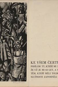 Cinybulk, Vojtěch – Ke všem čertům posílám ty, kteří mi 14.X.1953 připomněli, že už je mi 60 let, a srdečně tisknu ruku těm, kteří měli tolik taktu, že na to ze slušnosti zapomněli, Bohumil Rada