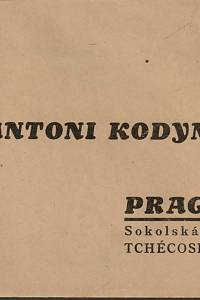 Kodym, Antonín – Propagační akce Spojené domácnosti Vědecké řízení manželství. Zvláštní poukázka na knihu v ceně Kč 62-.