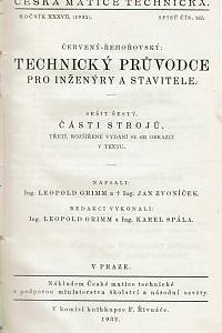 Grimm, Leopold / Zvoníček, Jan – Technický průvodce pro inženýry a stavitele, Sešit šestý, Části strojů