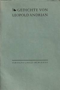 Andrian, Leopold / Suchánek, Vladimír – Gedichte von Leopold Andrian