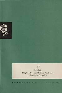 155823. Šebek, Svatopluk – Příspěvek k poznání květeny Nymburska v 1. polovině 19. století