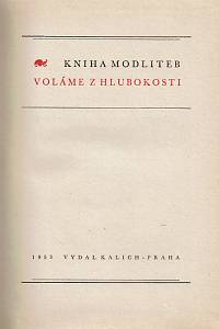 Hromádka, Josef L. (red.) – Kniha modliteb Voláme z hlubokosti