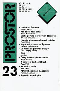 155585. Prostor, Nezávislá společenskokulturní revue, Ročník VI., číslo 23 (březen 1993)