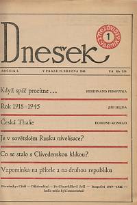 Peroutka, Ferdinand (red.) – Dnešek, Nezávislý týdeník, Ročník I. (1946)