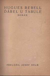 Rebell, Hugues – Gringaletta (čtyři povídky o flagelaci) ; Ďábel u tabule (román)