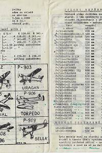 M.K. Moučka. Letecká prodejna – 20. ceník pro rok 1942-1943