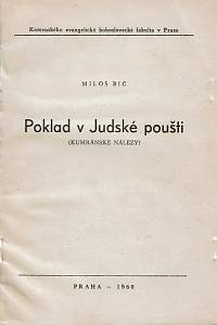 157747. Bič, Miloš – Poklad v Judské poušti (Kumránské nálezy)