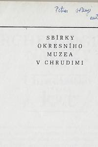 Frolík, Jan – Archeologické nálezy : Chrudimsko. K-T (podpis)