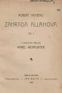 Hichens, Robert Smythe – Zahrada Allahova I.-II.