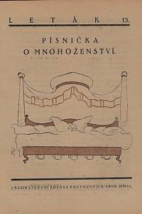 157905. Bass, Eduard [= Schmidt, Eduard] – Písnička o mnohoženství