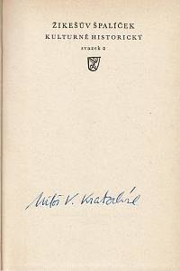 Kratochvíl, Miloš Václav – Dějiny československé v 99 odstavcích (podpis)