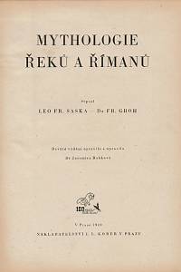 Saska, Leo František / Groh, František – Mythologie Řeků a Římanů