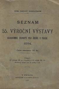 158681. Krasoumná jednota – Seznam 55. výroční výstavy Krasoumné jednoty pro Čechy v Praze 1894