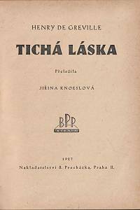 158947. Greville, Henry de – Tichá láska