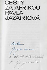 Jazairová, Pavla – Cesty za Afrikou (podpis)