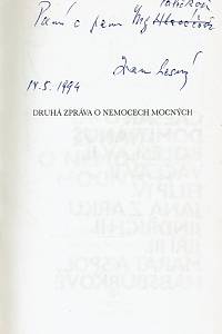 Lesný, Ivan – Druhá zpráva o nemocech mocných, významné historické postavy očima neurologa (podpis)