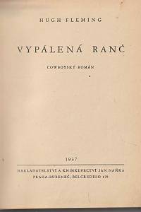 Fleming, Hugh (= Šubert, František H. ) – Vypálená ranč, Cowboyský román