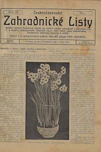 158261. Československé zahradnické listy : ústřední odborný týdeník pro veškerá odvětví zahradnictví a povznesení jich v republice Československé. Ročník XXI., číslo 1-52 (1924)