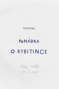 Nikl, Petr – Pohádka o Rybitince (podpis)