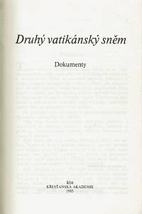 Druhý vatikánský sněm, Dokumenty