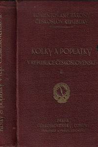 159082. Kolky a poplatky v republice Československé. Část druhá, Všeobecná ustanovení o poplatcích mimosoudních a soudních