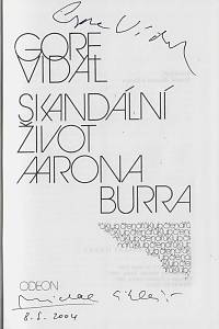 Vidal, Gore – Skandální život Aarona Burra (podpis)