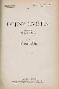 Smrž, Oskar – Dějiny květin