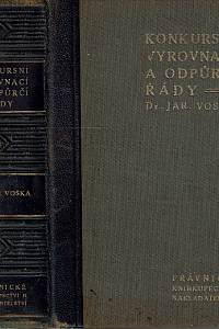 158310. Voska, Jaroslav – Konkursní, vyrovnací a odpůrčí řády