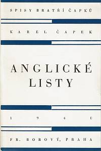 Čapek, Karel – Anglické listy 