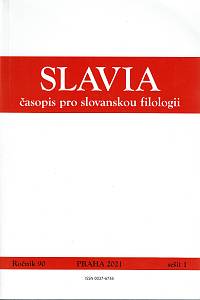 160730. Slavia, Časopis pro slovanskou filologii, Ročník XC., sešit 1 (2021)