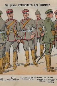 Die graue Felduniform der Deutschen Armee : mit zwanzig Tafeln Abbildungen in lithographischen Farbendruch und erläuterndem Text