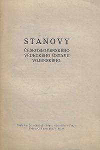 160129. Stanovy Československého vědeckého ústavu vojenského