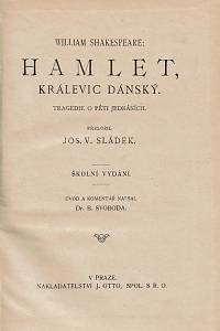 Shakespeare, William – Hamlet, Králevic dánský, Tragedie o pěti jednáních