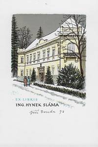 214008. Bouda, Jiří – Ex libris Ing. Hynek Sláma