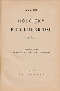 Suk, Ivan – Holčičky pod lucernou, Povídky