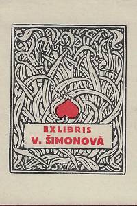 214030. Šimon, Tavík František – Exlibris V. Šimonová