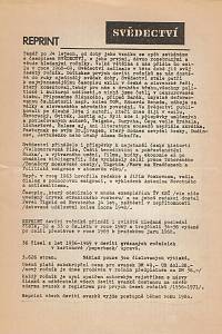 Svědectví, Čtvrtletník pro politiku a kulturu, ročník VIII./IX., číslo 32-33 (podzim-zima 1967) (reprint 1980)