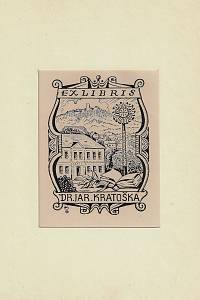 214091. Konůpek, Jan – Ex libris Dr. Jar. Kratoška