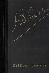 22119. Šalda, František Xaver – Kritické projevy. 7, 1908-1909