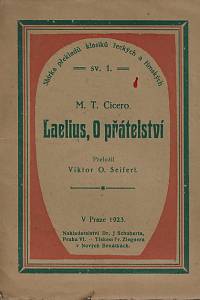 161577. Cicero, Marcus Tullius – Laelius, O přátelství