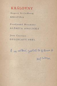 Strindberg, August / Bruckner, Ferdinand / Cocteau, Jean – Královny (podpis)