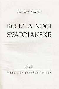 Horečka, František – Kouzla noci svatojanské : pohádky (podpis)