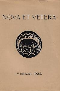 161072. Nova et Vetera. Poslední sbírka 50. v březnu 1922