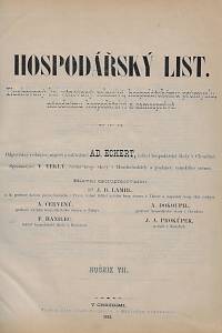 161140. Hospodářský List : ilustrovaný list věnovaný rolnictví, hospodářskému průmyslu, národnímu hospodářství a samosprávě. Ročník VII., číslo 1-36 (1881-1882)