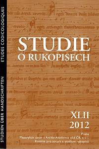 160500. Studie o rukopisech XLII (2012)