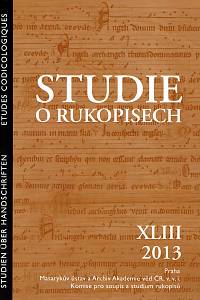 160502. Studie o rukopisech XLIII (2013)