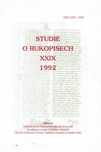 160506. Studie o rukopisech XXIX (1992)