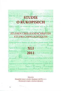 160509. Studie o rukopisech XLI (2011)