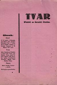 160536. Tvar : literární a umělecký měsíčník, číslo 5-6 (4. července 1927)