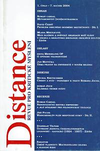 160555. Distance : revue pro kritické myšlení, Ročník VII., číslo 1 (2004)